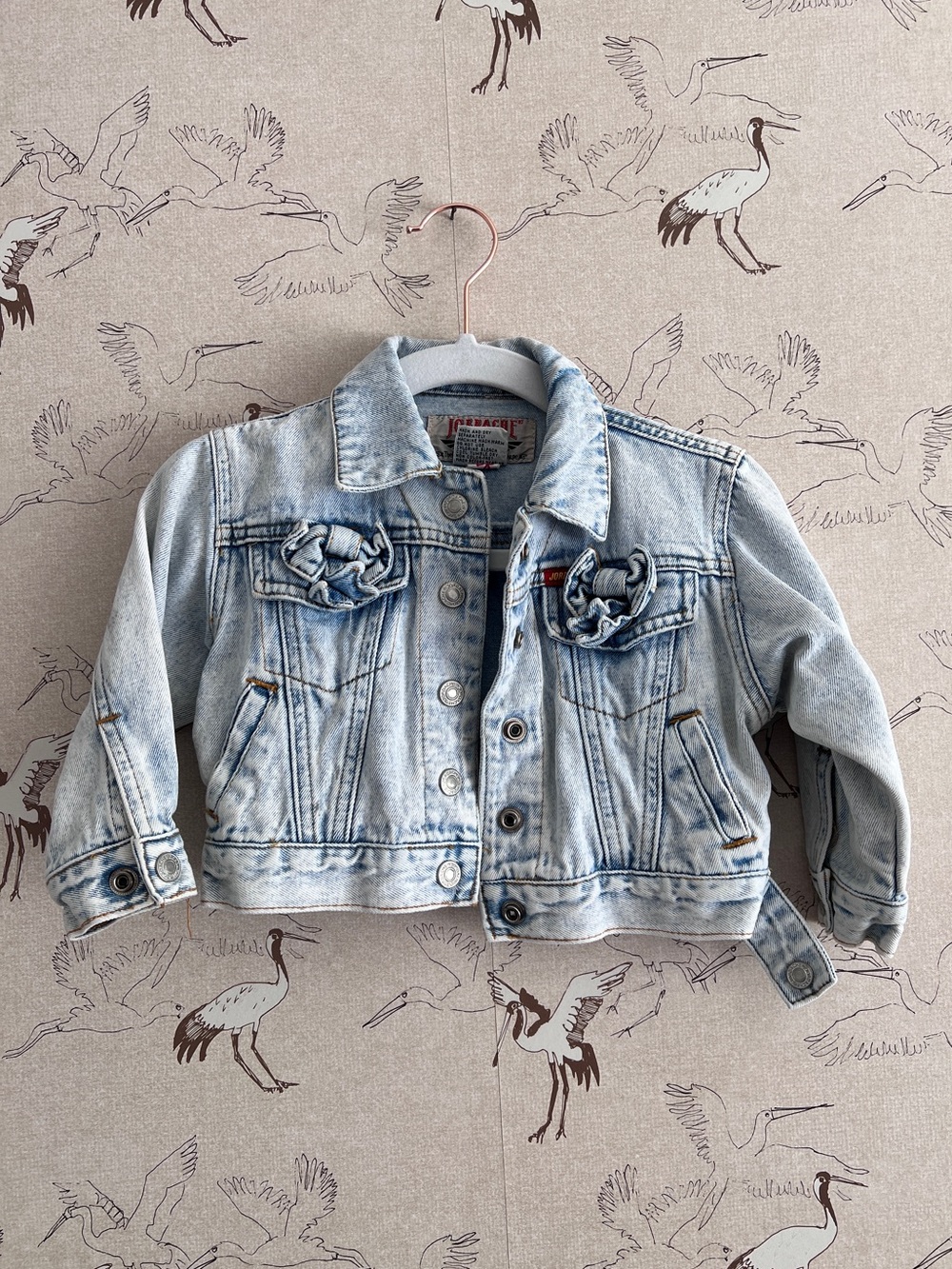Vintage girls jordache denim jacket w/ bows
